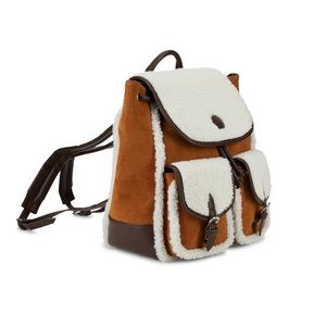 NWT Bearpaw, Full Backpack, Faux Suede & Shearling, In Hickory FINAL PRICE ♥️♥️